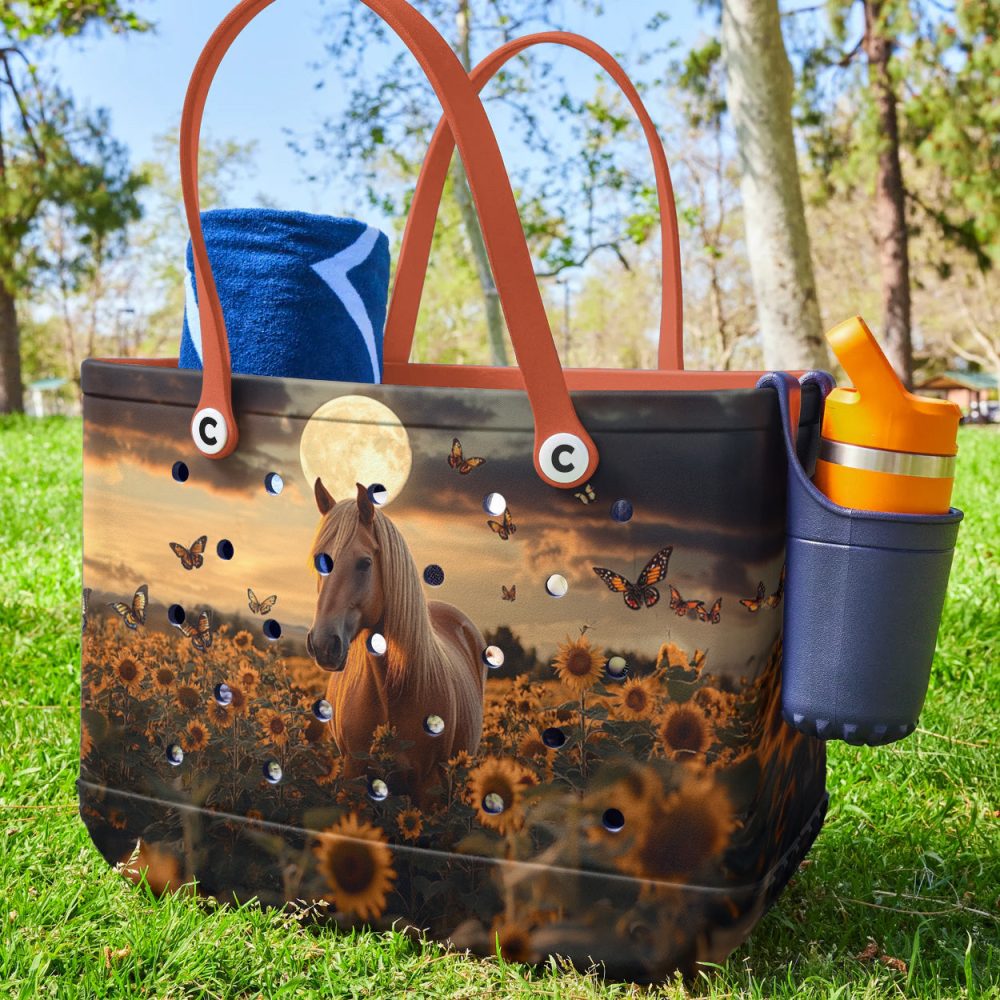 Bucket Tote Bag, Limited Edition Bogg Bag, Beach Bag Sunflower Serenade - Image 3