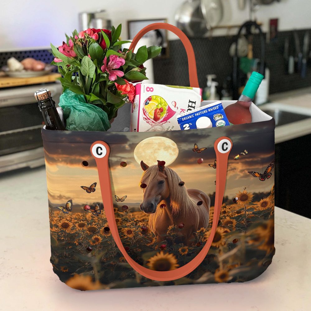 Bucket Tote Bag, Limited Edition Bogg Bag, Beach Bag Sunflower Serenade - Image 5