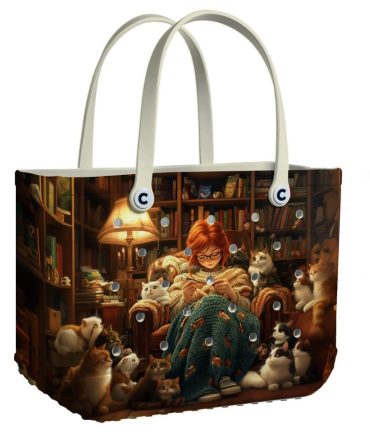 Bucket Tote Bag, Limited Edition Bogg Bag, Beach Bag Knitting Nook