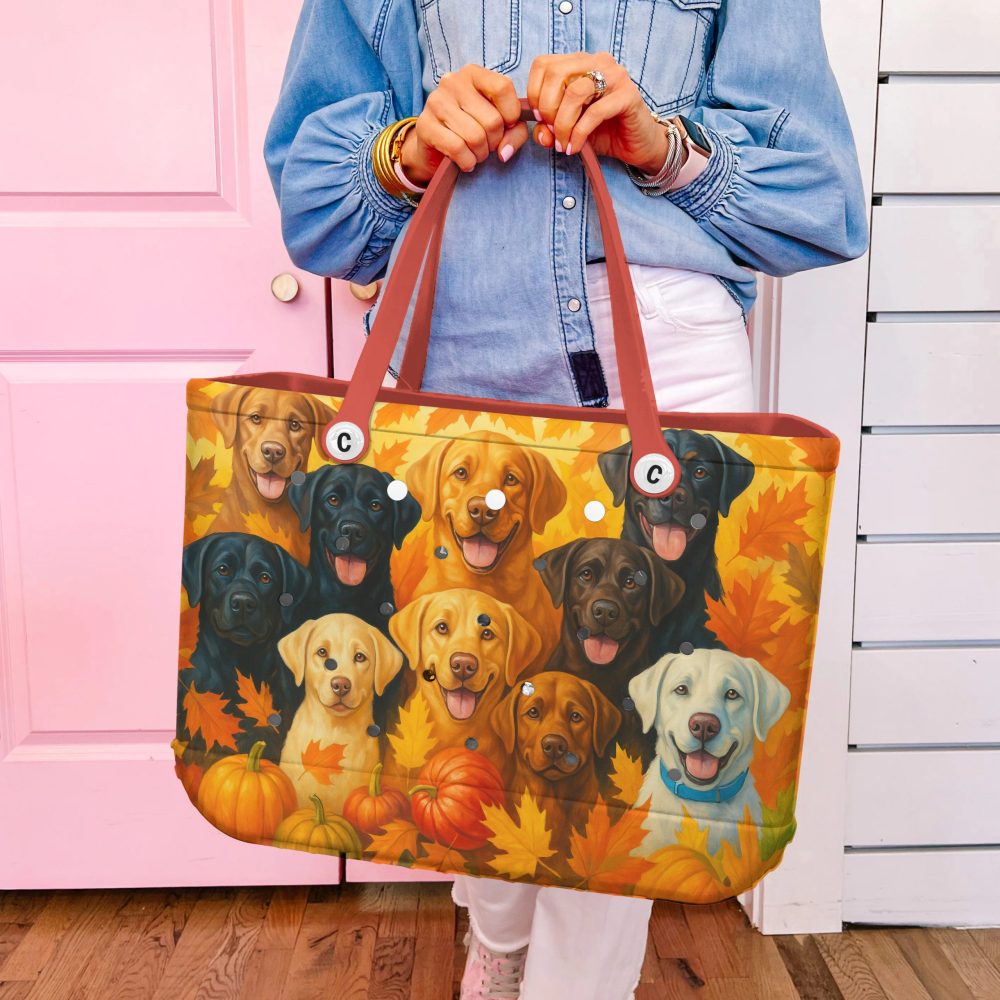 Charming Autumn Dog Tote Bag – Perfect For Dog Lovers & Fall Fashion! - Image 5