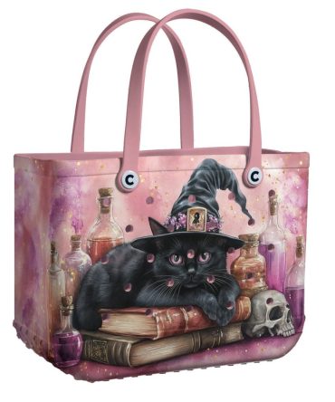 Bucket Tote Bag, Limited Edition Bogg Bag, Beach Bag Wicked Purr