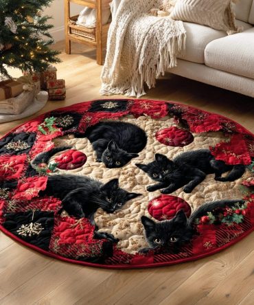 Shadow Garden Quilted Round Mat