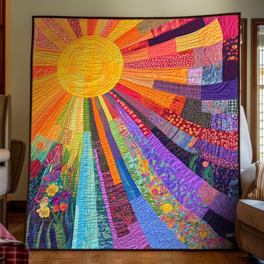 Cheerful Sunshine Quilted Blanket - Image 3