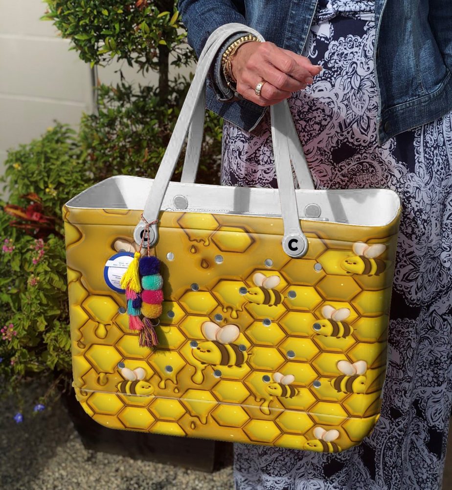 Bucket Tote Bag, Limited Edition Bogg Bag, Beach Bag Twinkle Honey - Image 5