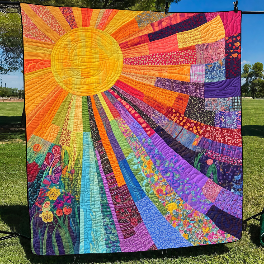 Cheerful Sunshine Quilted Blanket - Image 2