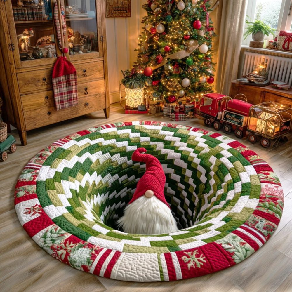 Holiday Spark Quilted Round Mat - Image 2
