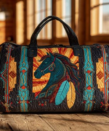 Sunrise Horse Quilted Duffle Bag
