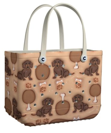 Bucket Tote Bag, Limited Edition Bogg Bag, Beach Bag Doxie Puffs