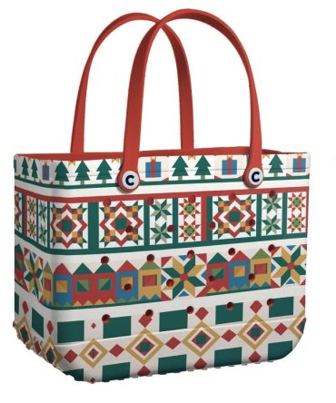 Bucket Tote Bag, Limited Edition Bogg Bag, Beach Bag Merry And Bright