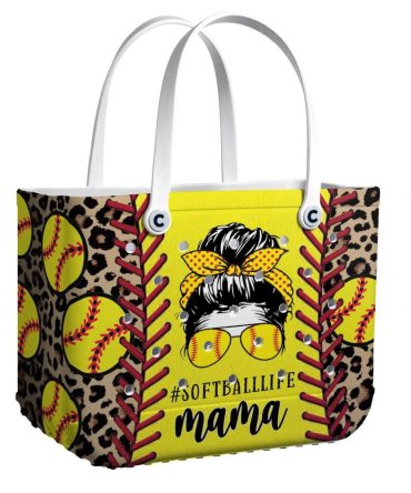Softball Life Mama Tote Bag – Perfect Gift For Sporty Moms , Stylish & Spacious