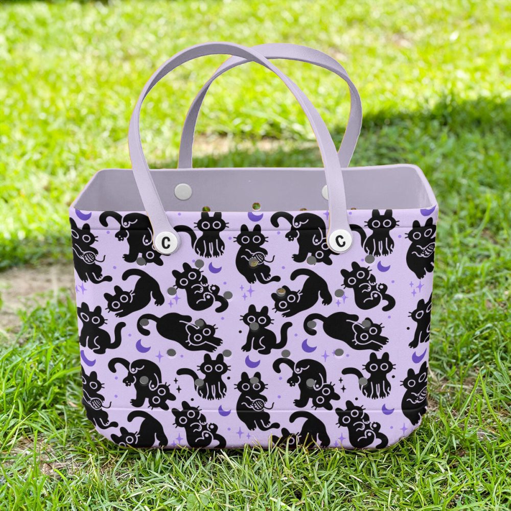 Bucket Tote Bag, Limited Edition Bogg Bag, Beach Bag Mischievous Moggies - Image 3