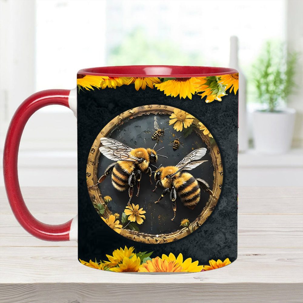 Bee Kind Sunflower Accent Mug - Image 6