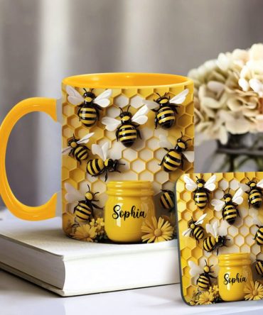Garden Bee - Personalized Bee Accent Mug