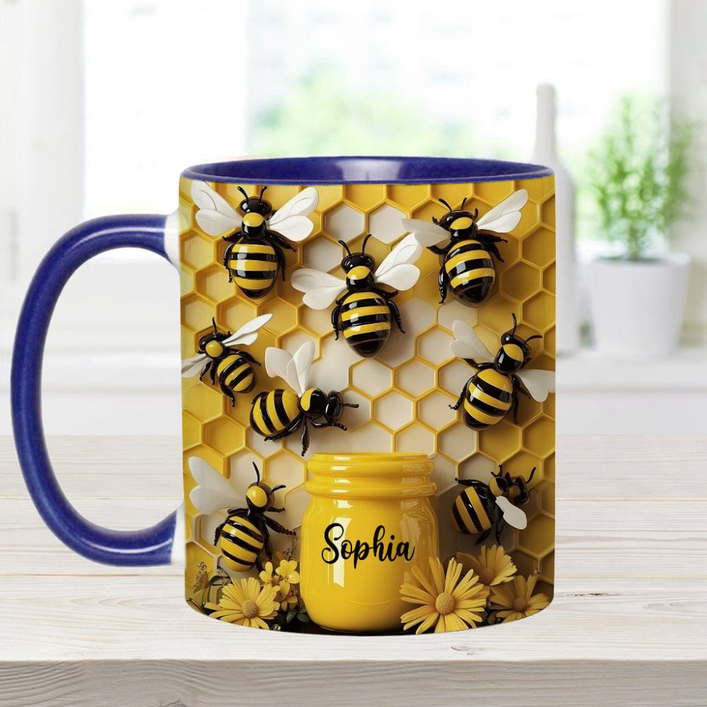 Garden Bee - Personalized Bee Accent Mug - Image 10