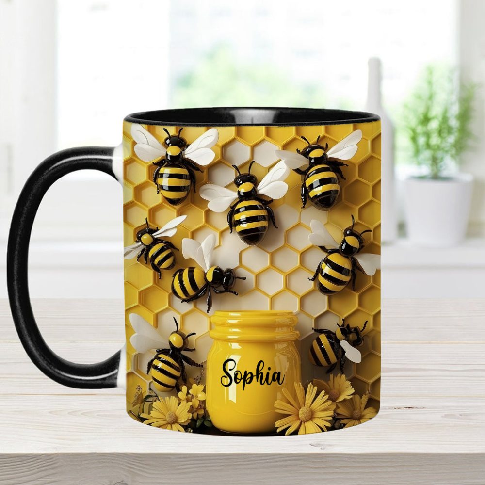 Garden Bee - Personalized Bee Accent Mug - Image 7
