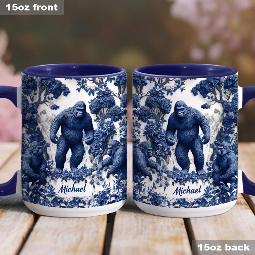Bigfoot Summer Vibes - Personalized Accent Mug - Image 4
