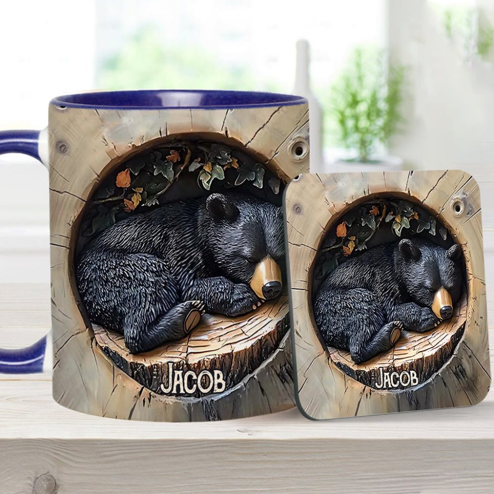 Black Bear - Personalized Hunting Accent Mug - Image 18