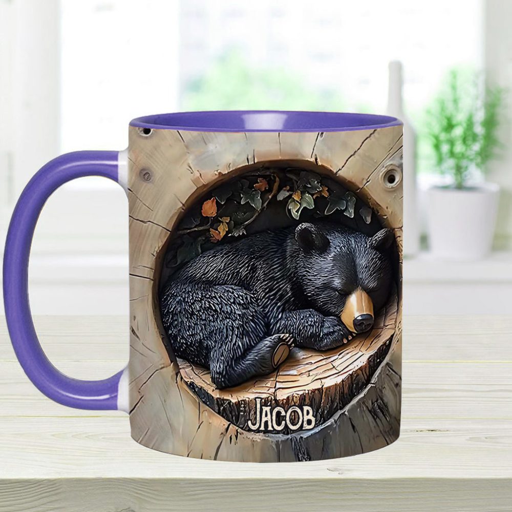 Black Bear - Personalized Hunting Accent Mug - Image 5