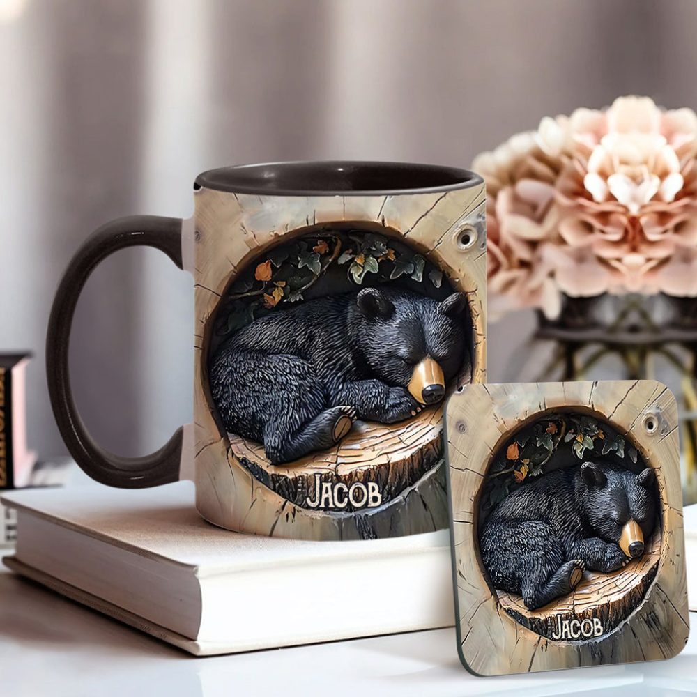 Black Bear - Personalized Hunting Accent Mug - Image 11