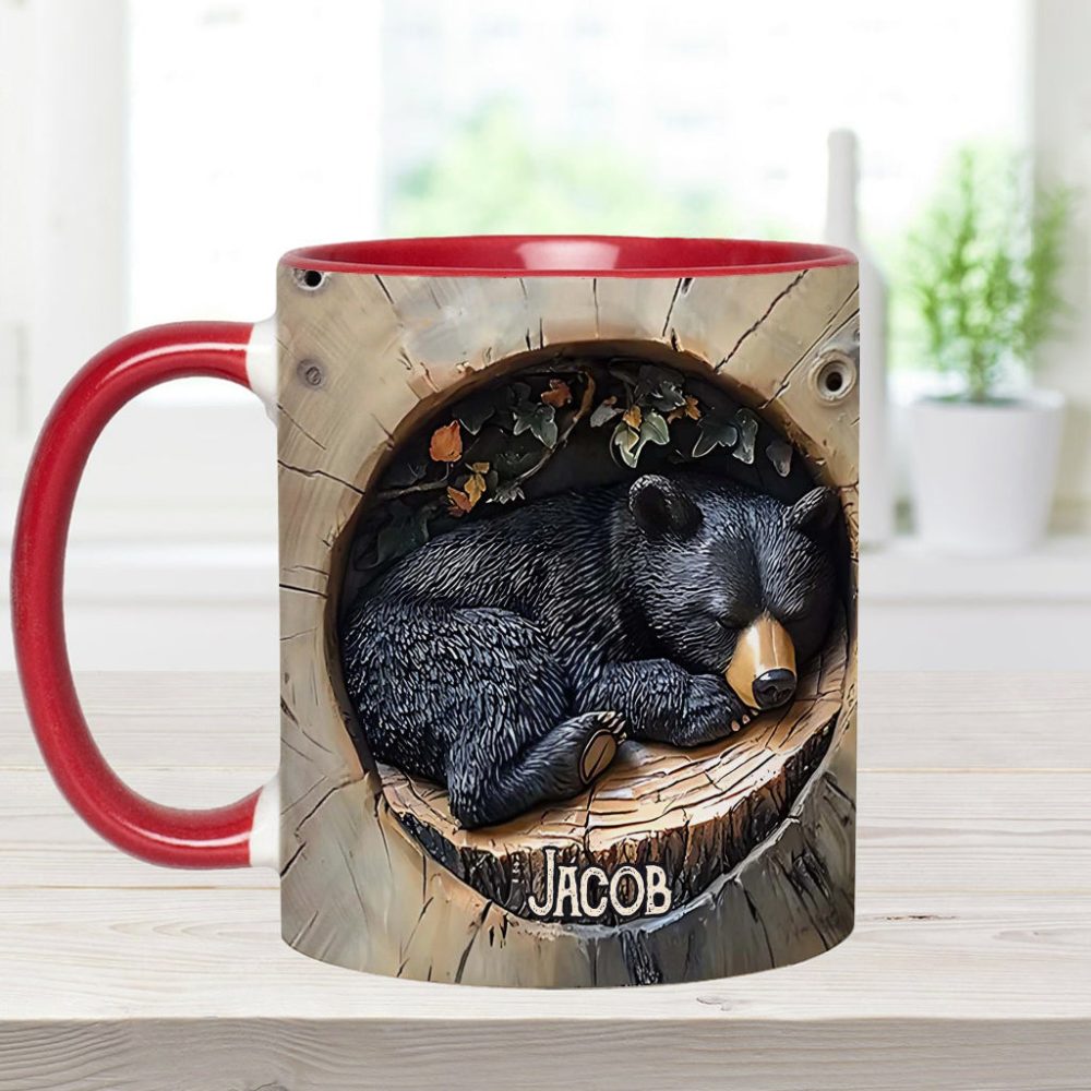 Black Bear - Personalized Hunting Accent Mug - Image 8