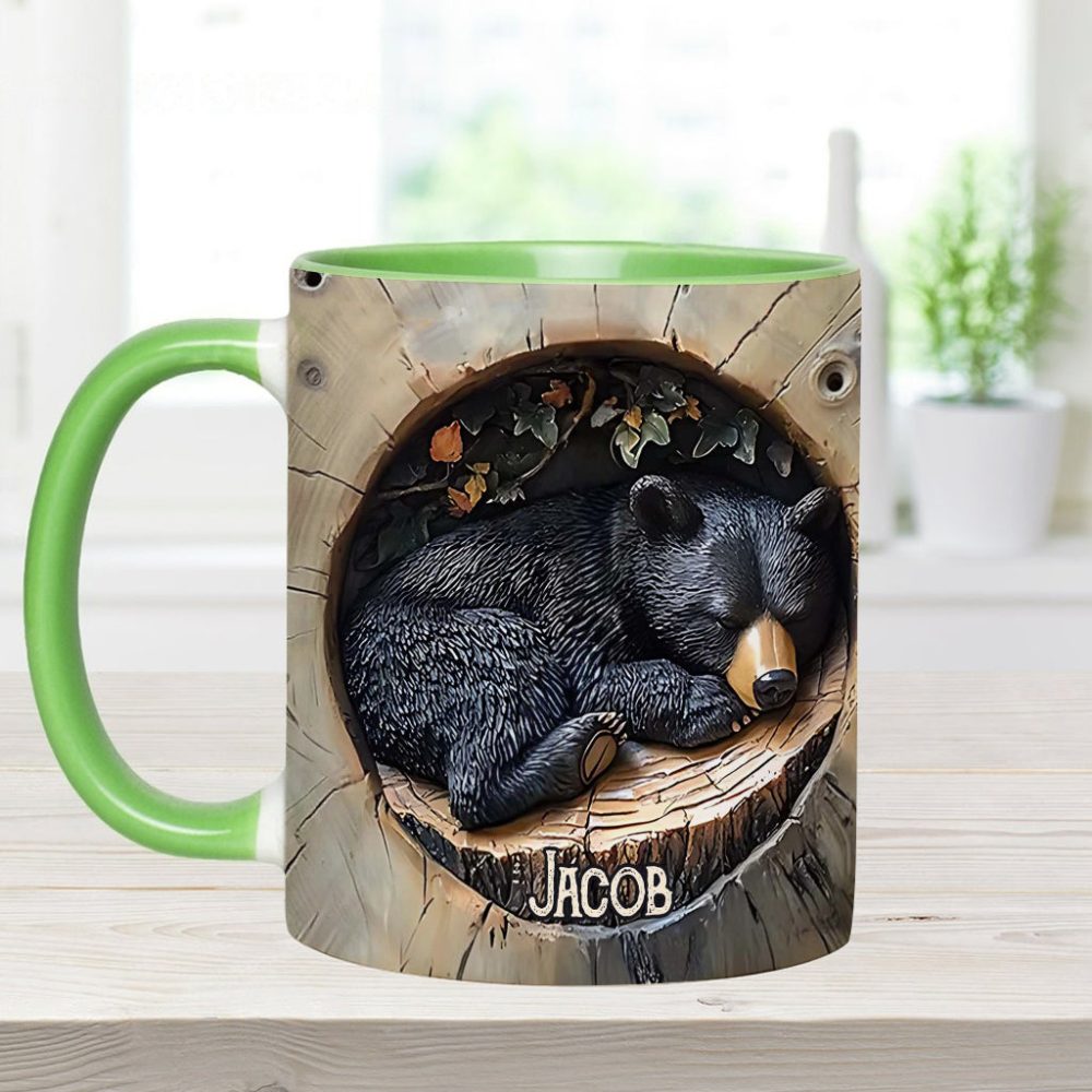 Black Bear - Personalized Hunting Accent Mug - Image 2