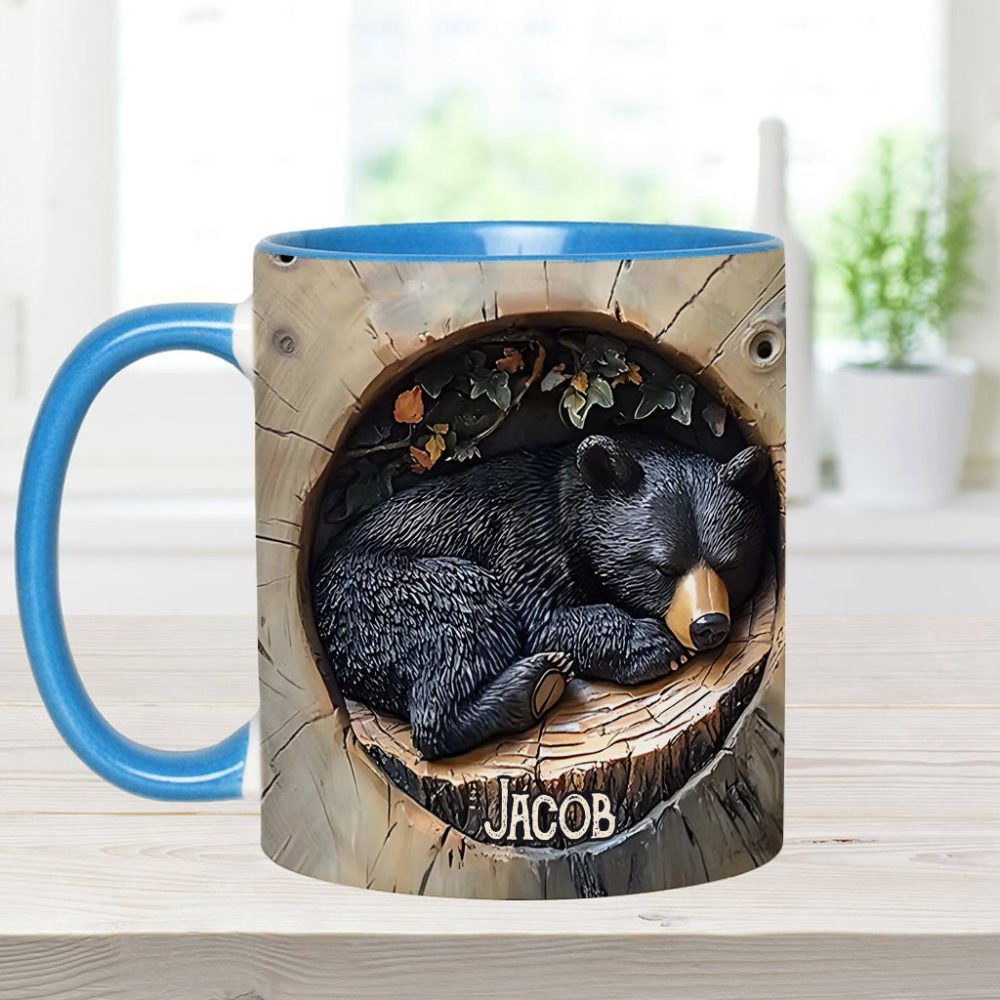 Black Bear - Personalized Hunting Accent Mug - Image 3