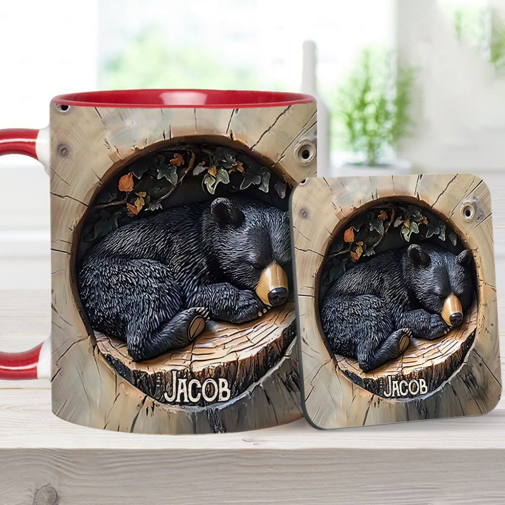 Black Bear - Personalized Hunting Accent Mug - Image 15
