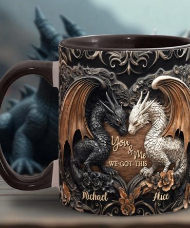 You & Me We Got This - Personalized Dragon Accent Mug