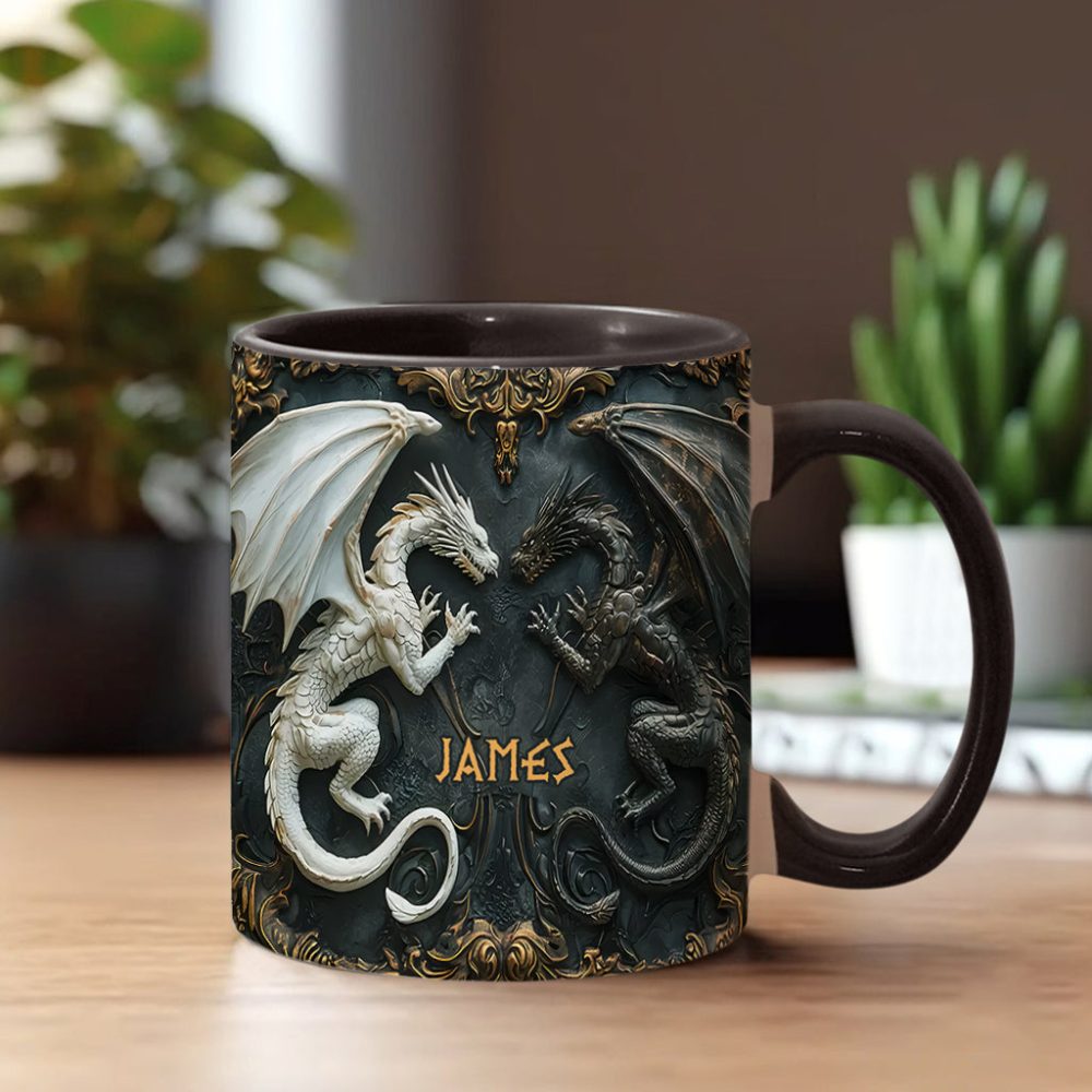 Love Dragons - Personalized Dragon Accent Mug - Image 2