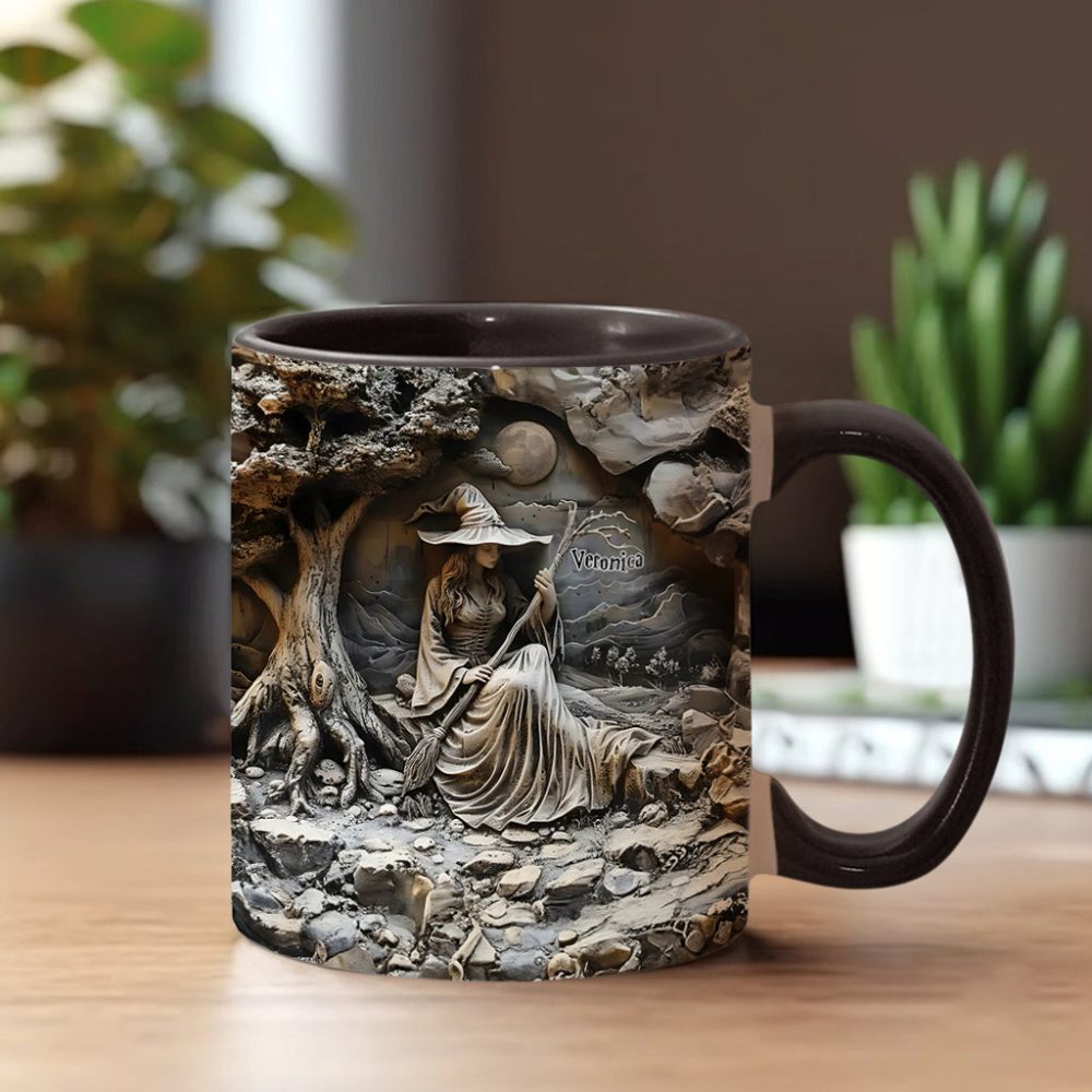 Beautiful Witch - Personalized Witch Accent Mug - Image 2