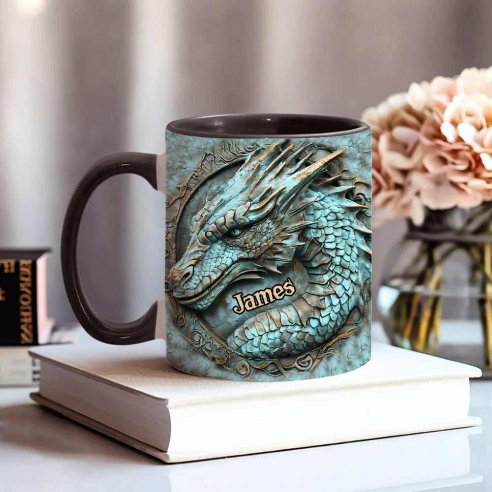 My Spirit Animal - Personalized Dragon Accent Mug - Image 2