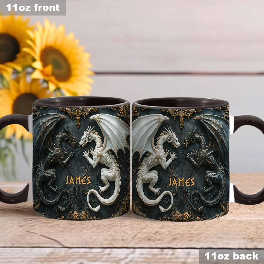 Love Dragons - Personalized Dragon Accent Mug - Image 3