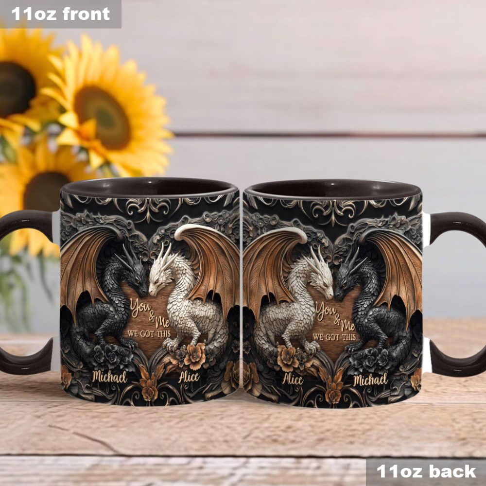 You & Me We Got This - Personalized Dragon Accent Mug - Image 3