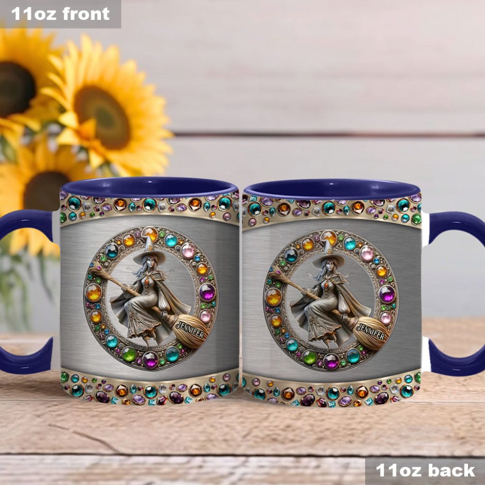Beautiful Witch - Personalized Witch Accent Mug - Image 3