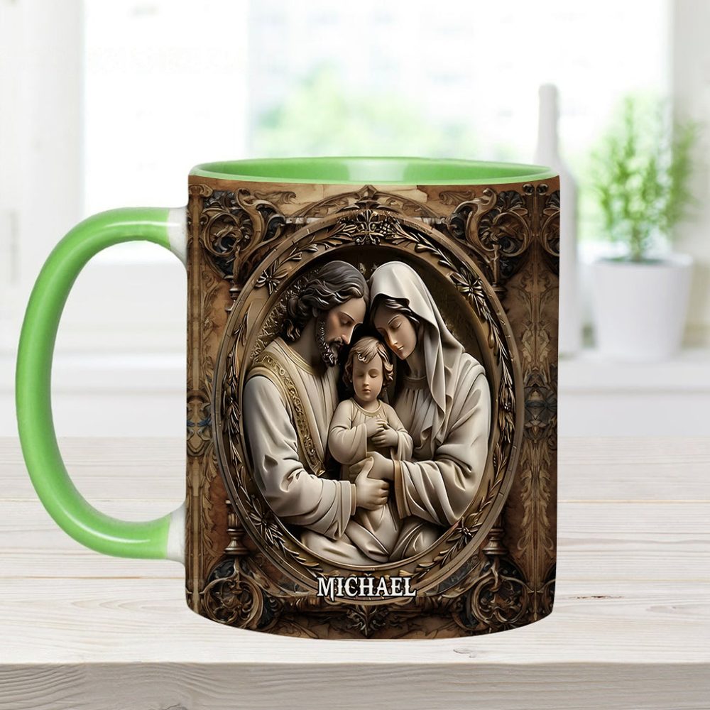 I Believe In Him - Personalized Christian Accent Mug - Image 2