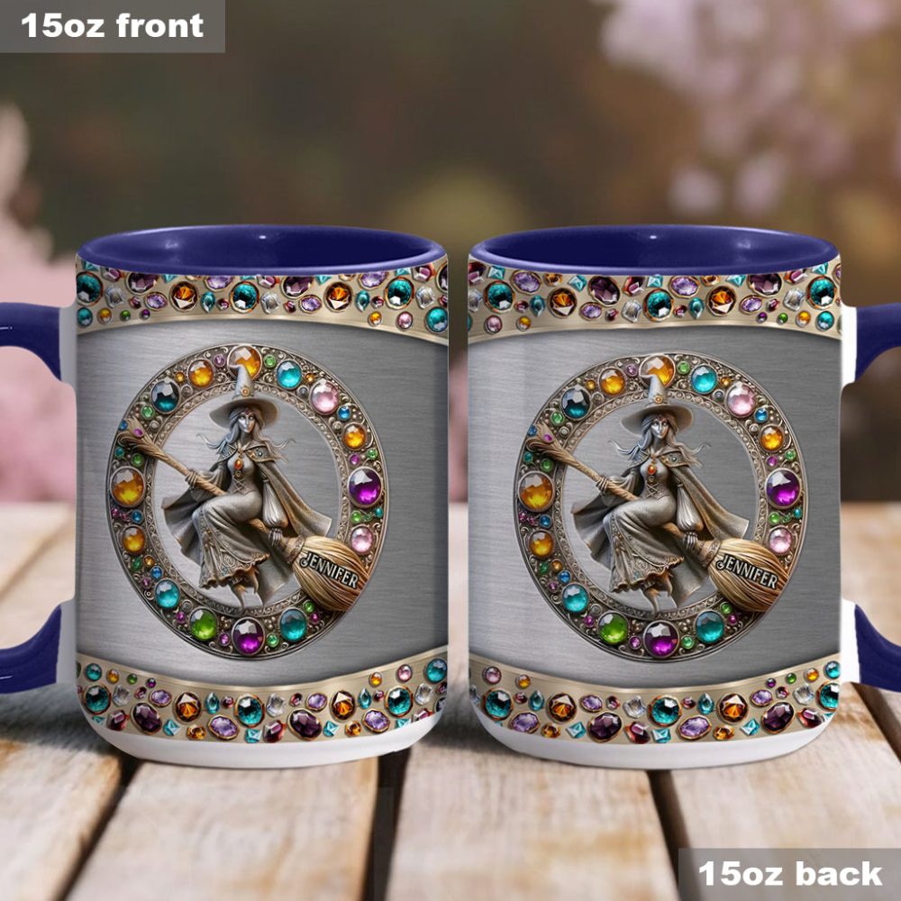 Beautiful Witch - Personalized Witch Accent Mug - Image 4