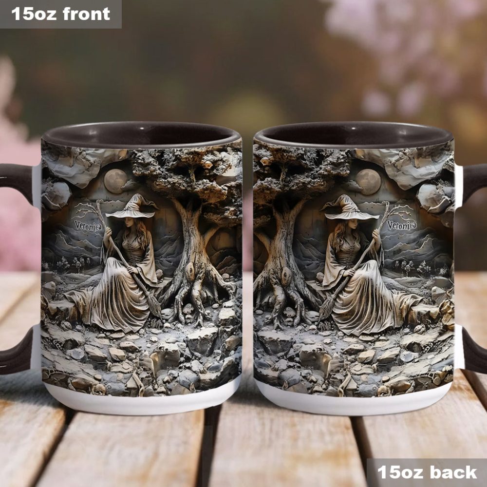 Beautiful Witch - Personalized Witch Accent Mug - Image 4