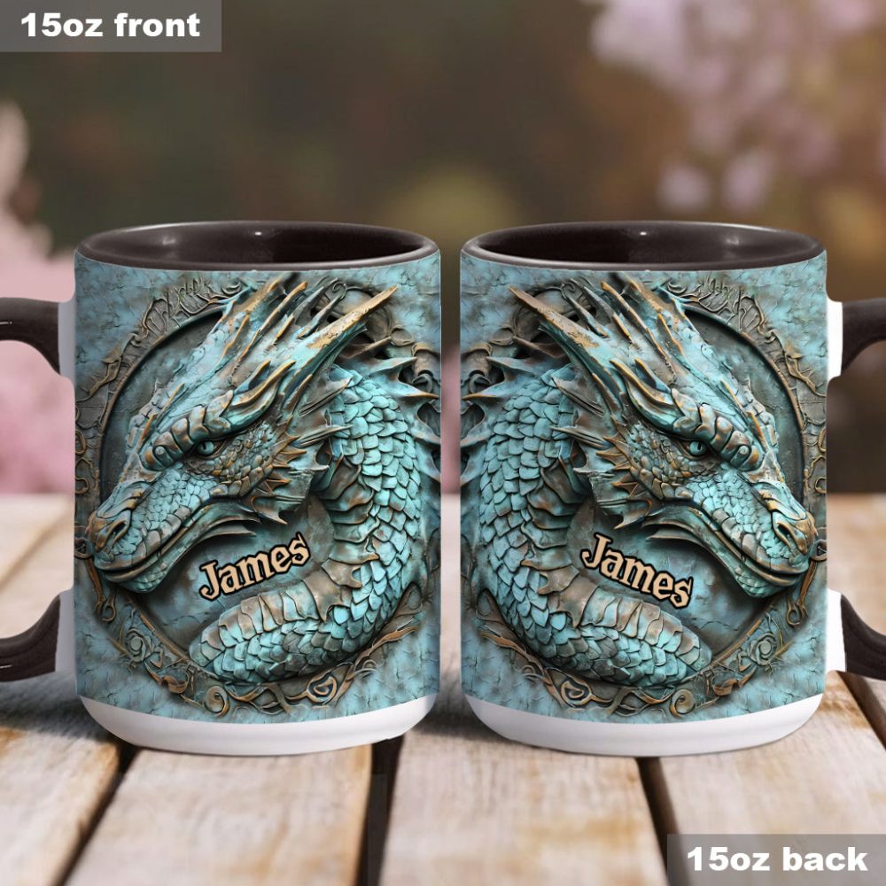 My Spirit Animal - Personalized Dragon Accent Mug - Image 4