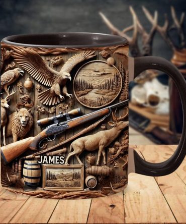 Wilderness Hunter – Personalized Hunting Accent Mug