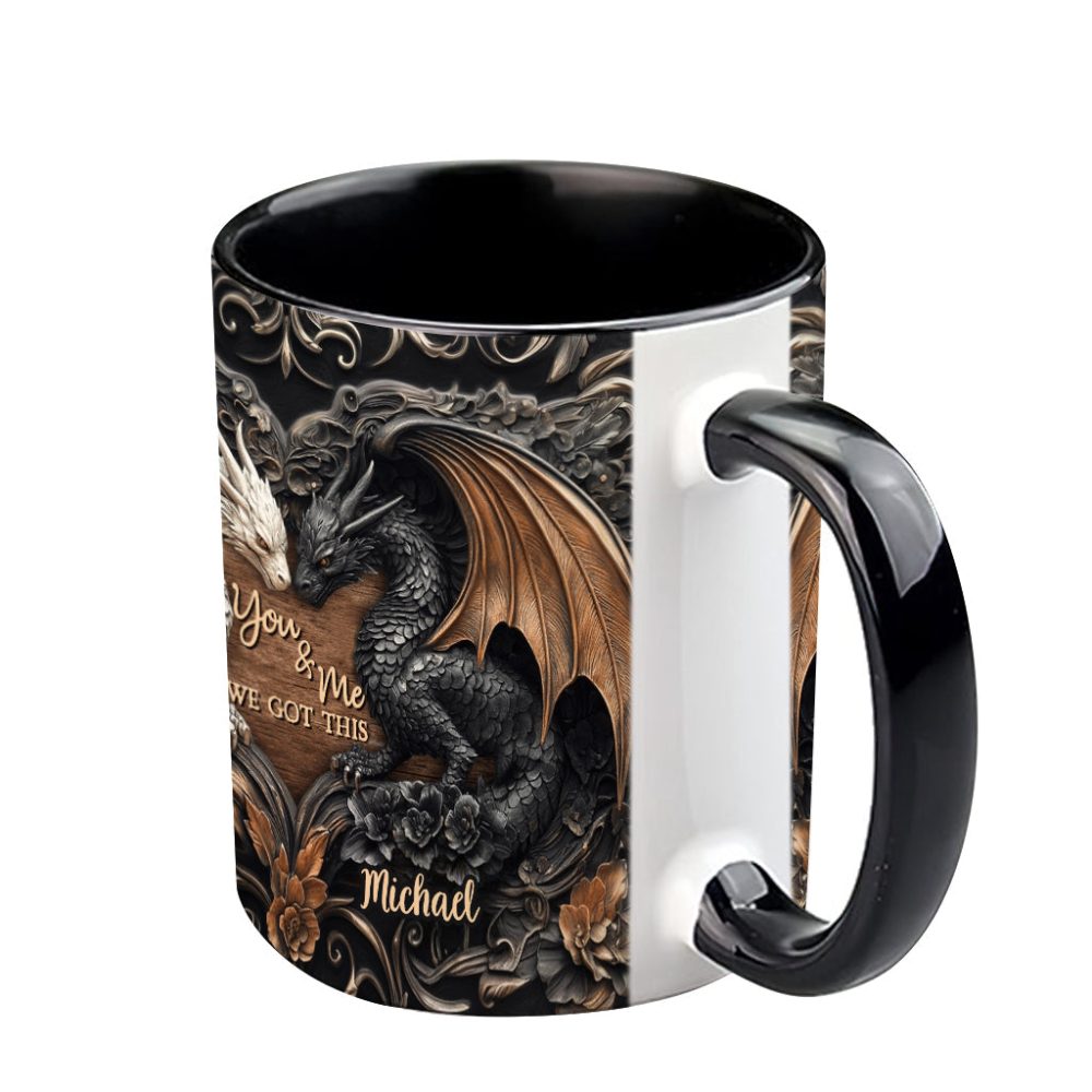 You & Me We Got This - Personalized Dragon Accent Mug - Image 5