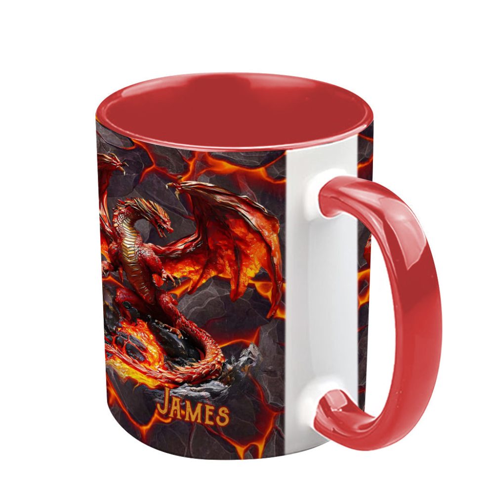 Fire Dragon - Personalized Dragon Accent Mug - Image 5