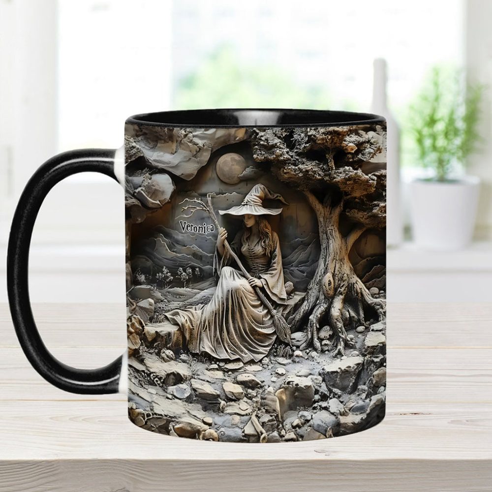 Beautiful Witch - Personalized Witch Accent Mug - Image 6