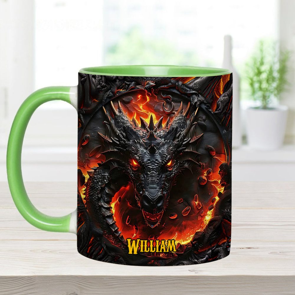 Red Fire Dragon - Personalized Dragon Accent Mug - Image 8