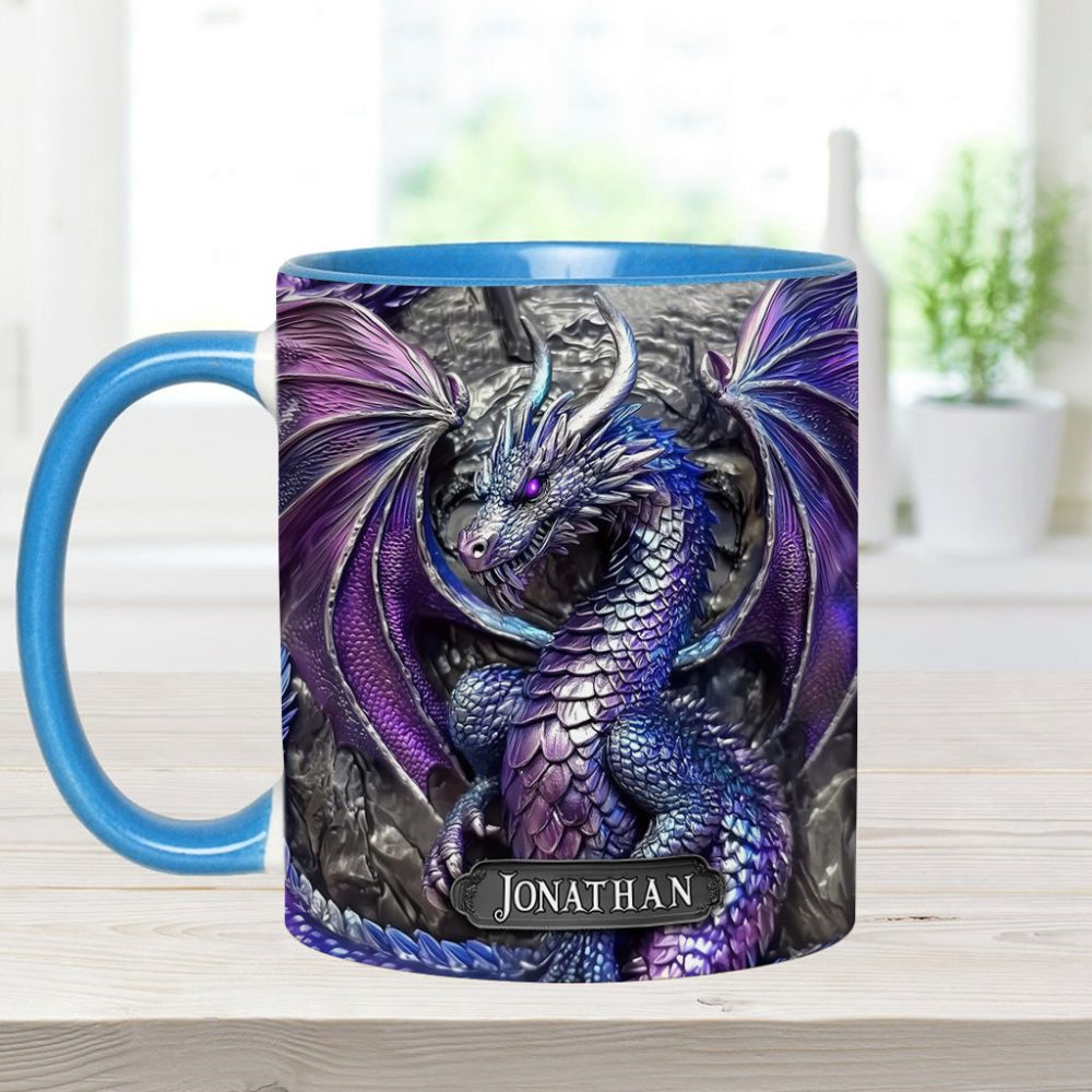 Purple Dragon - Personalized Dragon Accent Mug - Image 9