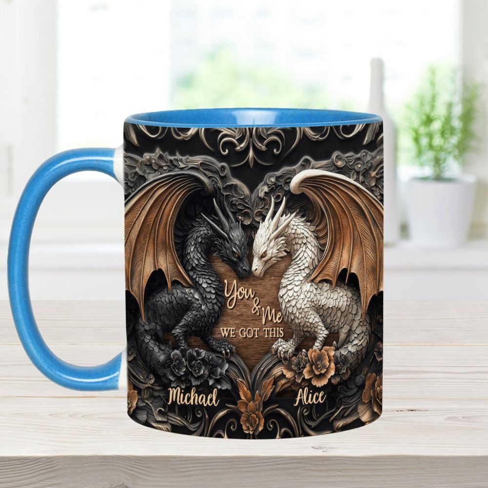 You & Me We Got This - Personalized Dragon Accent Mug - Image 9