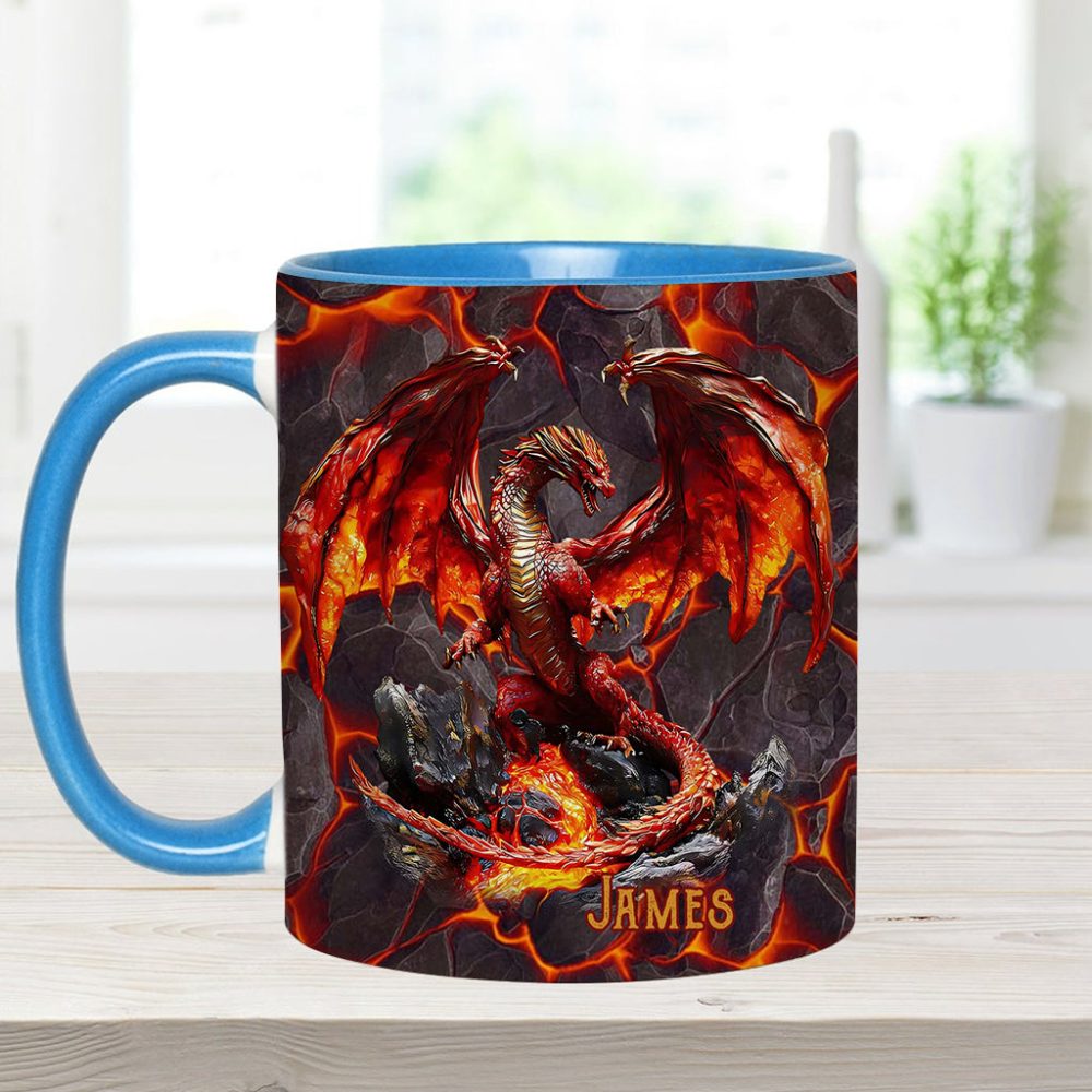 Fire Dragon - Personalized Dragon Accent Mug - Image 9