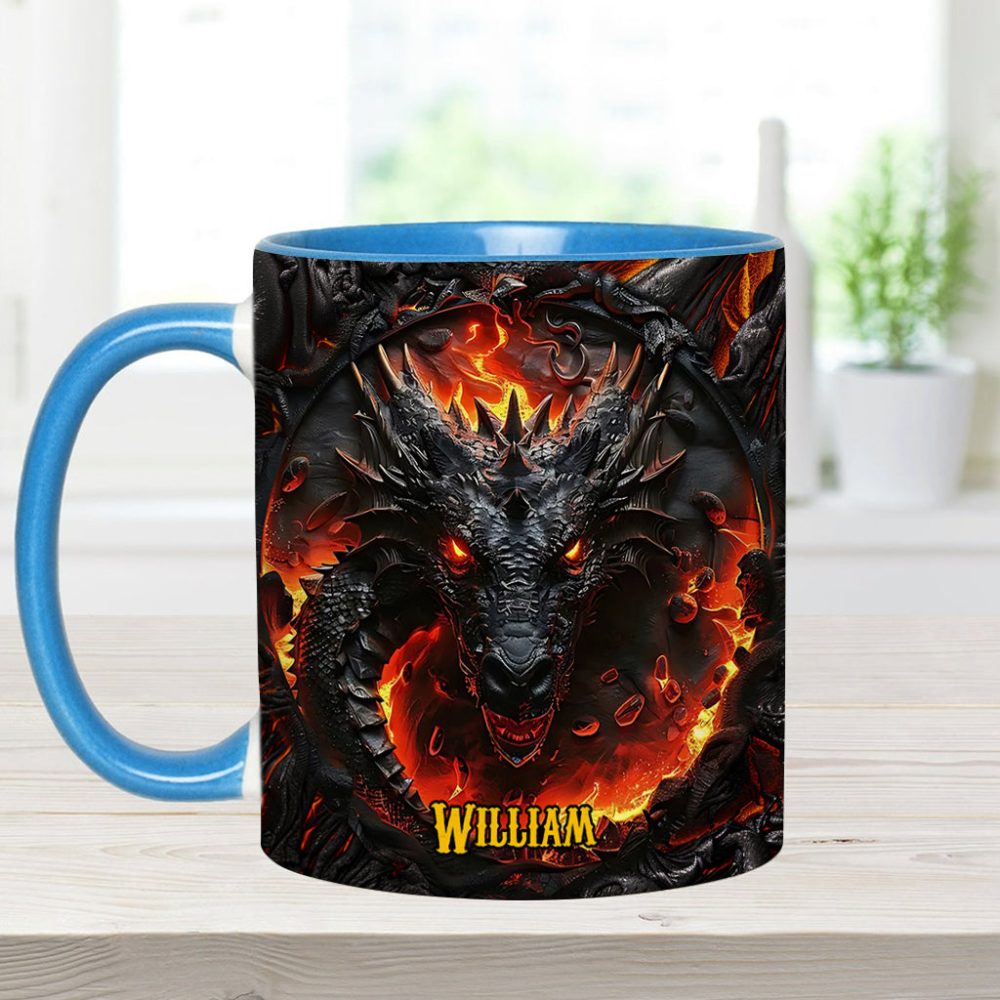 Red Fire Dragon - Personalized Dragon Accent Mug - Image 9