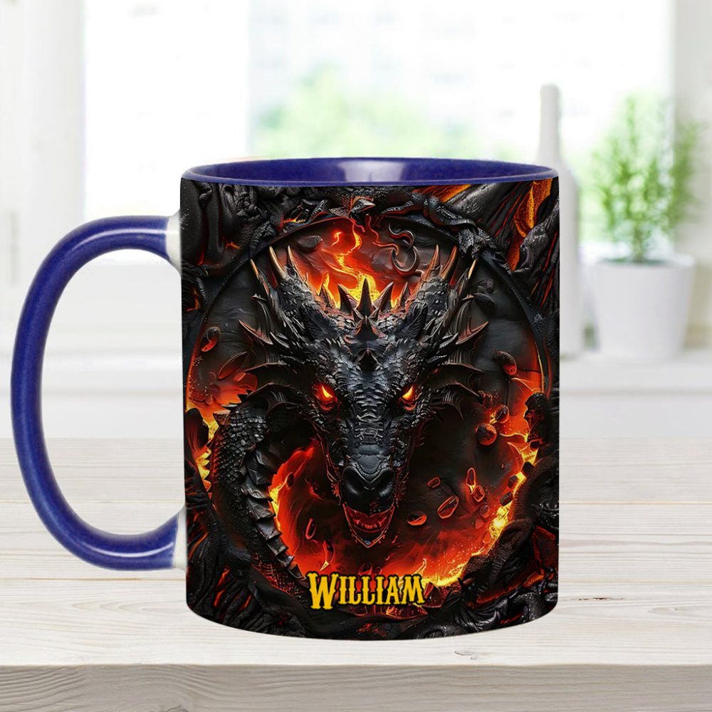 Red Fire Dragon - Personalized Dragon Accent Mug - Image 10