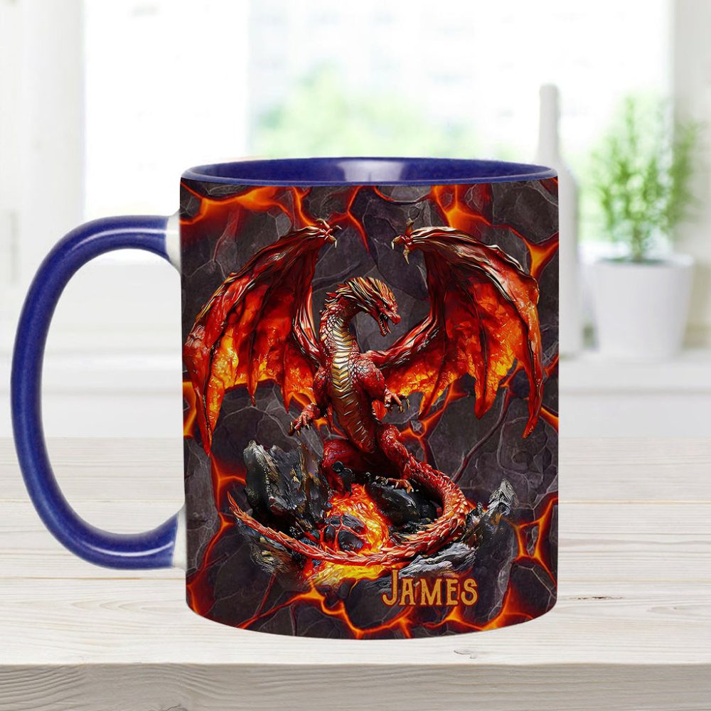 Fire Dragon - Personalized Dragon Accent Mug - Image 10
