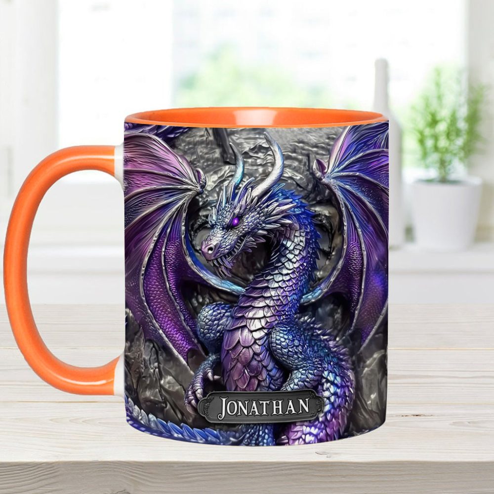 Purple Dragon - Personalized Dragon Accent Mug - Image 11